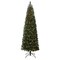 Haute Decor 7.5 Foot Pencil Deerfield Spruce Christmas Tree with Warm White Pre-Lit LED Cluster Lights and Foot Pedal